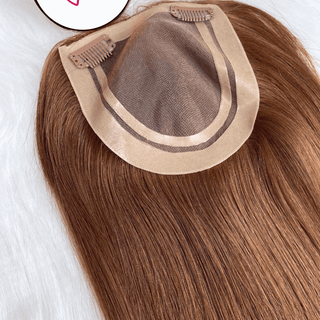 5x5 Inches Mono With PU Coated #6 Color 130% density Hair Topper