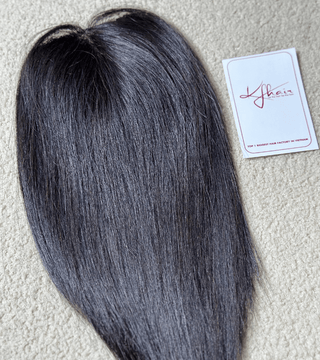 4x 3.5 inches Full Silk Base #1B Color 150% density 8 inches  Hair Topper