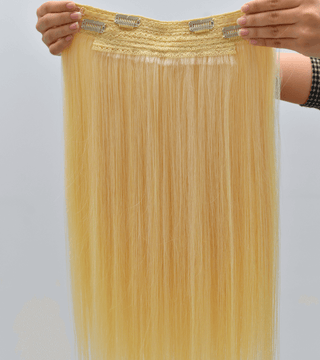 Lightest Blonde #60 Color Straight Halo Hair Extensions 16 Inch #60 100G