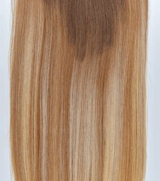 Ash Blonde Mix Platinum Blonde Ombre Color Straight Clip in Hair Extensions 7pcs/120g