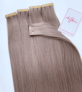 Platinum Silver Color Straight Normal Tape In Hair Extensions