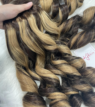 Ready To Ship Super Double Bouncy Curly Piano B15 26 Inches Remy Human Hair Weft