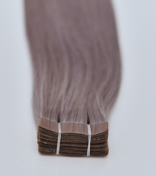 Platinum Silver Color Straight Normal Tape In Hair Extensions