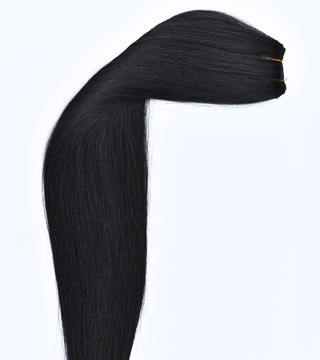 Natural Black Color Straight Halo Hair Extensions