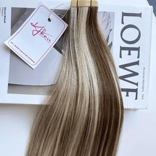 Scandivanian Color Straight Stitched Tape In Hair Extensions
