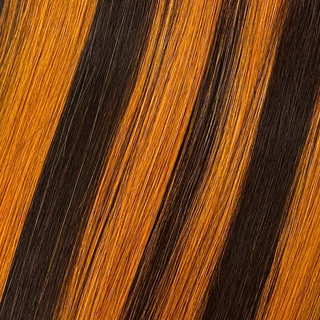 Orange Highlight Piano Color Bone Straight Remy Human Hair Weft KF18