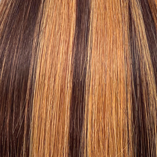 Brown Highlight Piano Color Bone Straight Remy Human Hair Weft KF19