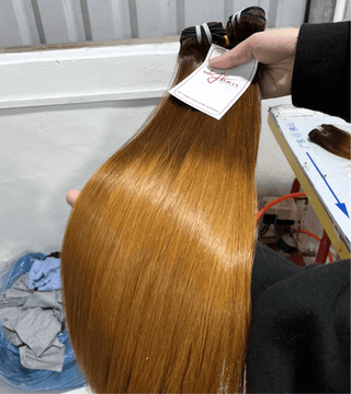 Ready To Ship Bone Straight Ombre 3 Tone Brown Color Super Double Hair Weft